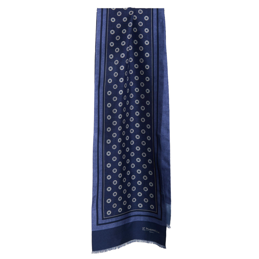 DARK BLUE DOUBLE SILK SCARF