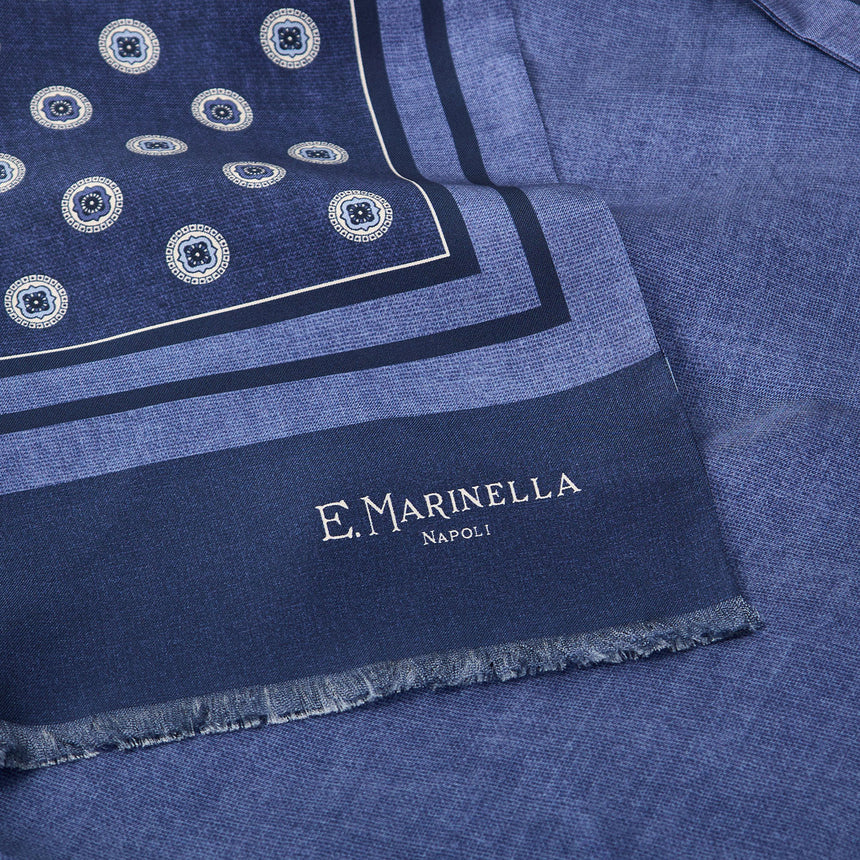 DARK BLUE DOUBLE SILK SCARF