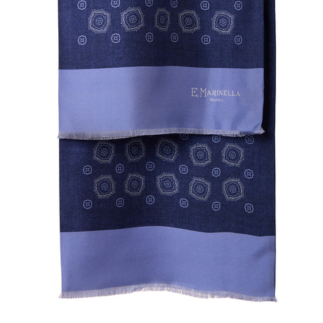 DARK BLUE DOUBLE SILK SCARF