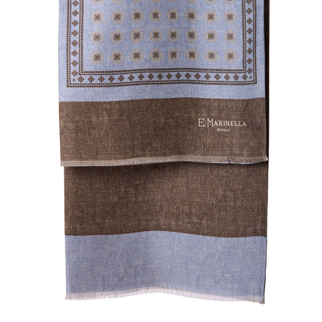 LIGHT BLUE DOUBLE SILK SCARF