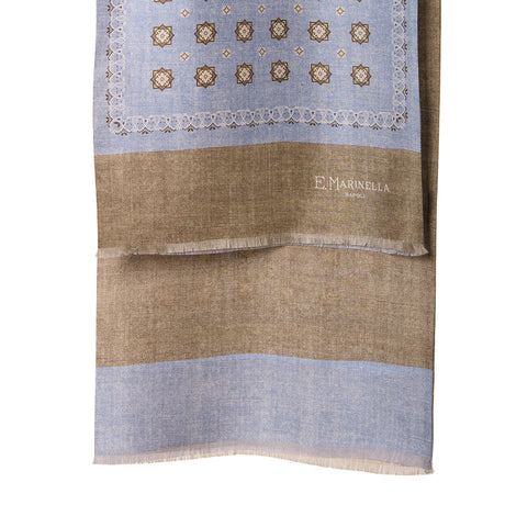 LIGHT BLUE DOUBLE SILK SCARF