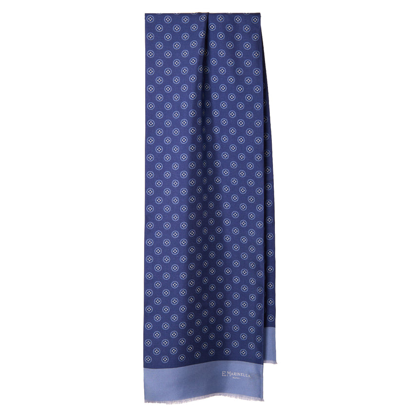 BLUE DOUBLE SILK SCARF