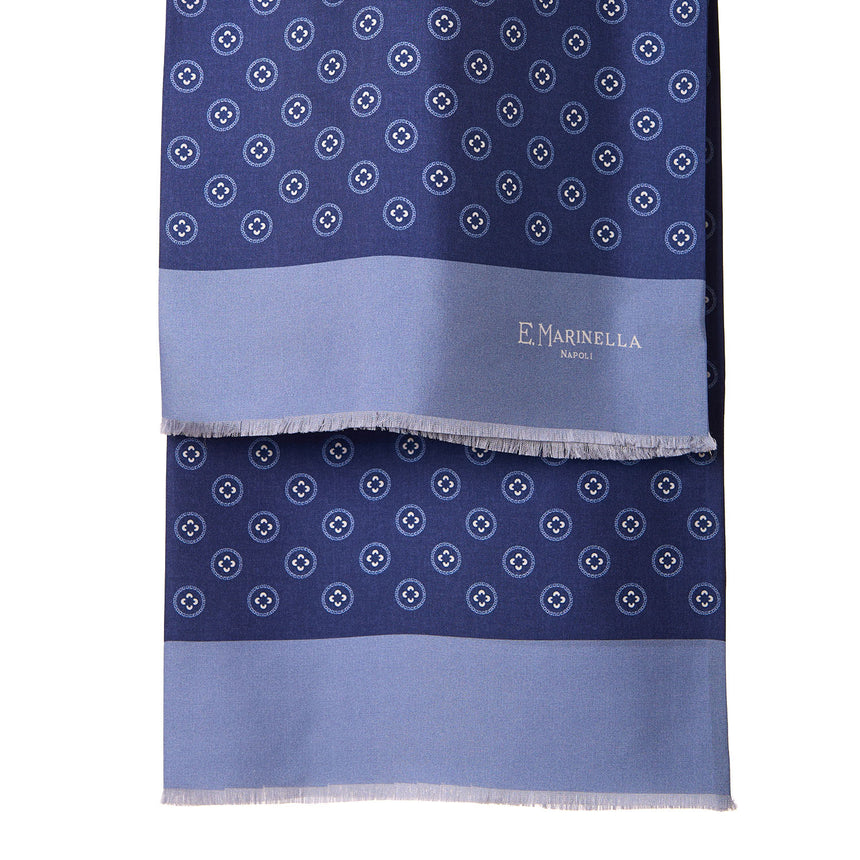 BLUE DOUBLE SILK SCARF