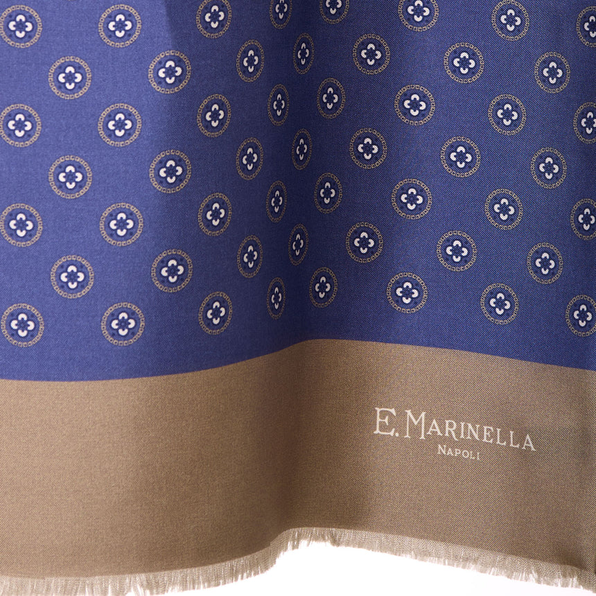 BLUE DOUBLE SILK SCARF
