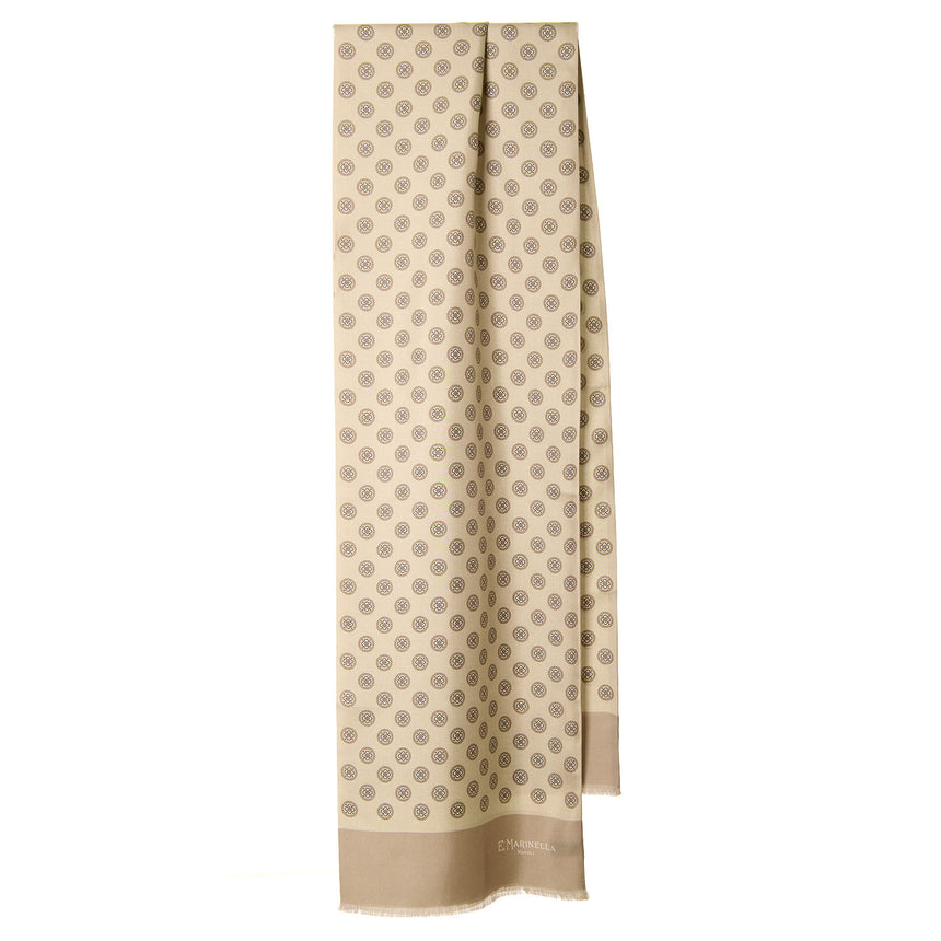 BEIGE DOUBLE SILK SCARF