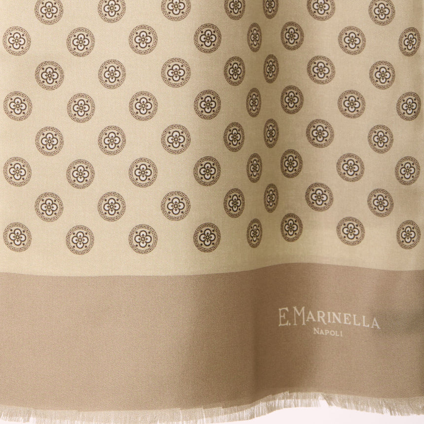 BEIGE DOUBLE SILK SCARF