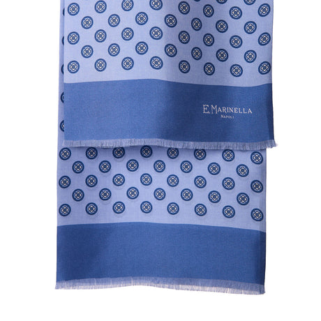 LIGHT BLUE DOUBLE SILK SCARF