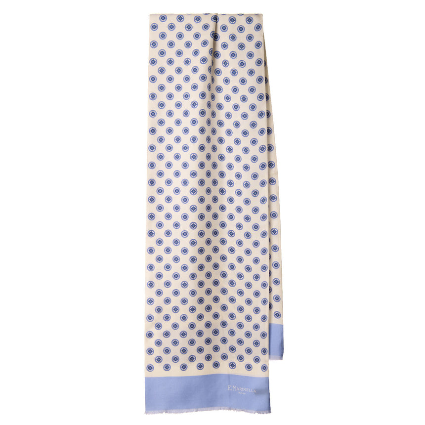 SCIARPA TUBOLARE BIANCA IN SETA TWILL