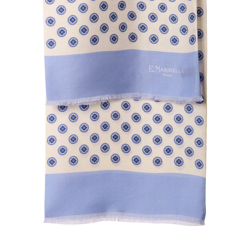 SCIARPA TUBOLARE BIANCA IN SETA TWILL