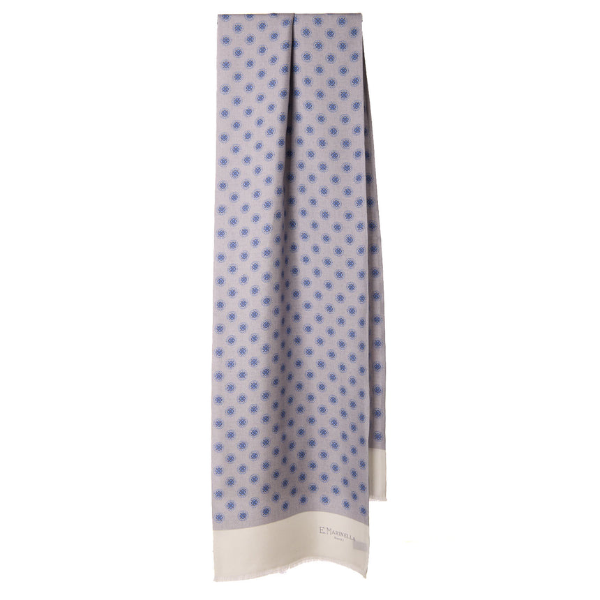 SCIARPA TUBOLARE GRIGIO CHIARO IN SETA TWILL