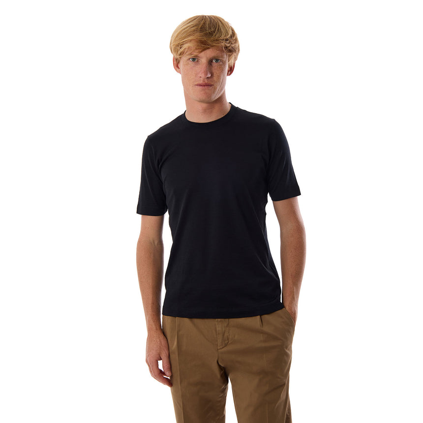 BLACK SILK T-SHIRT