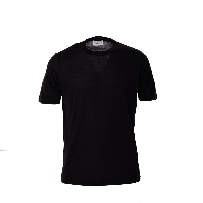 BLACK SILK T-SHIRT