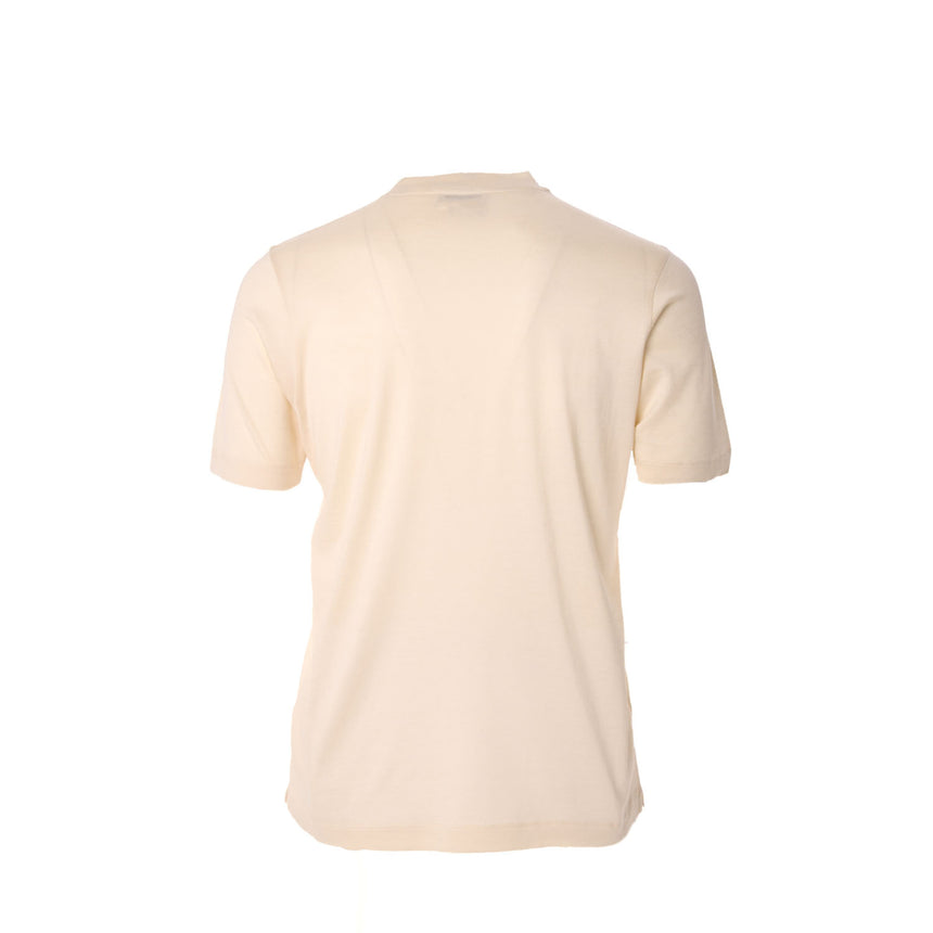 BEIGE SILK T-SHIRT