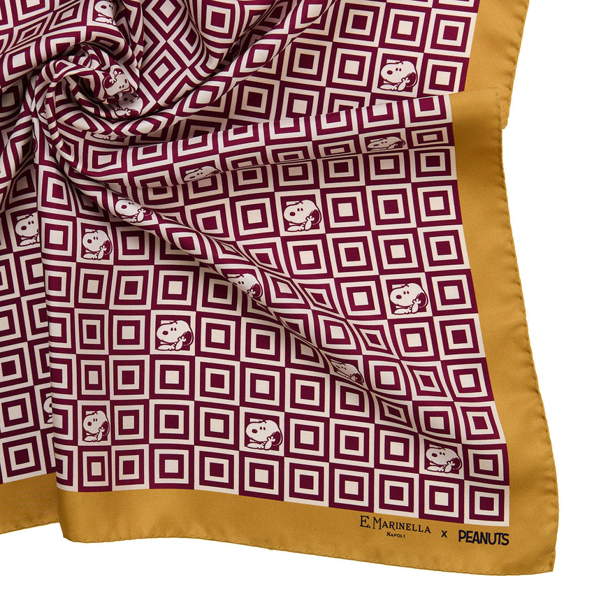 RED PRINTED SILK SCARF 65