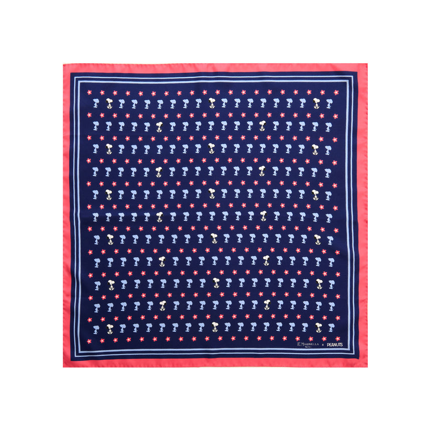 BLUE PRINTED SILK SCARF 65