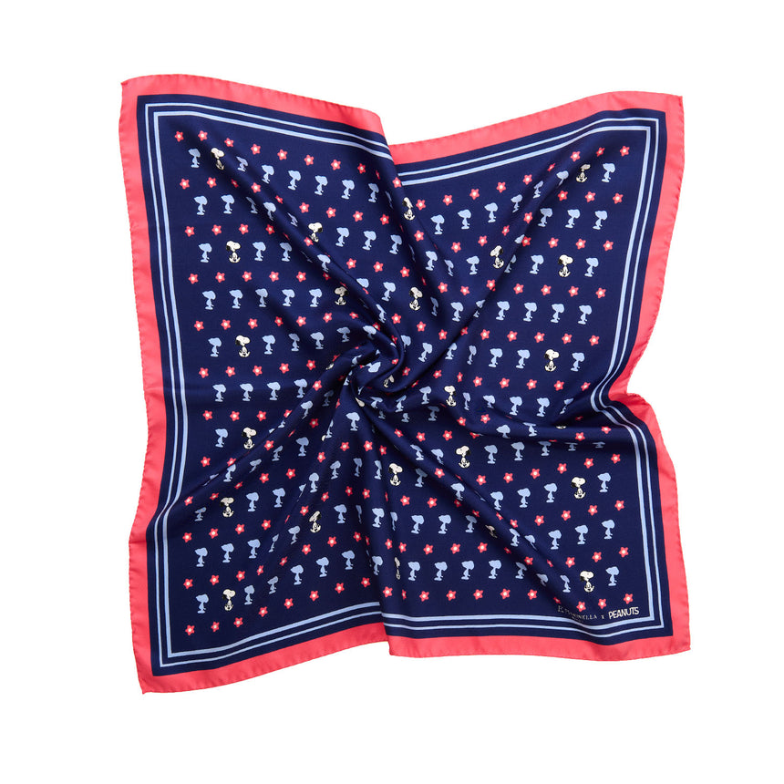 BLUE PRINTED SILK SCARF 65