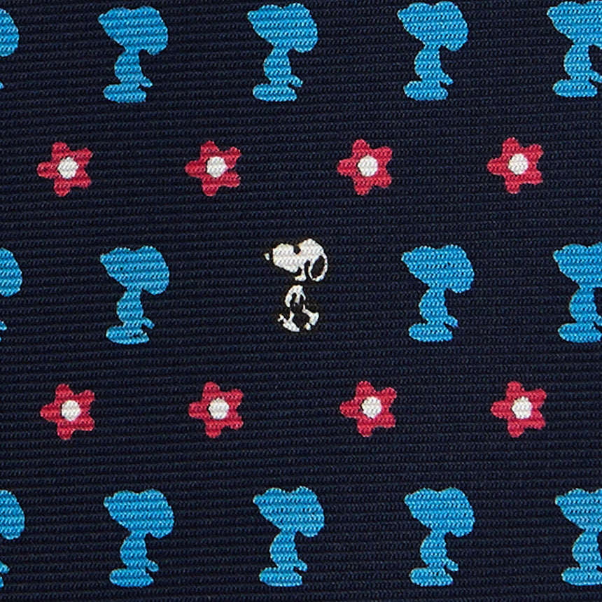 DARK BLUE SARTORIAL PRINTED SILK TIE