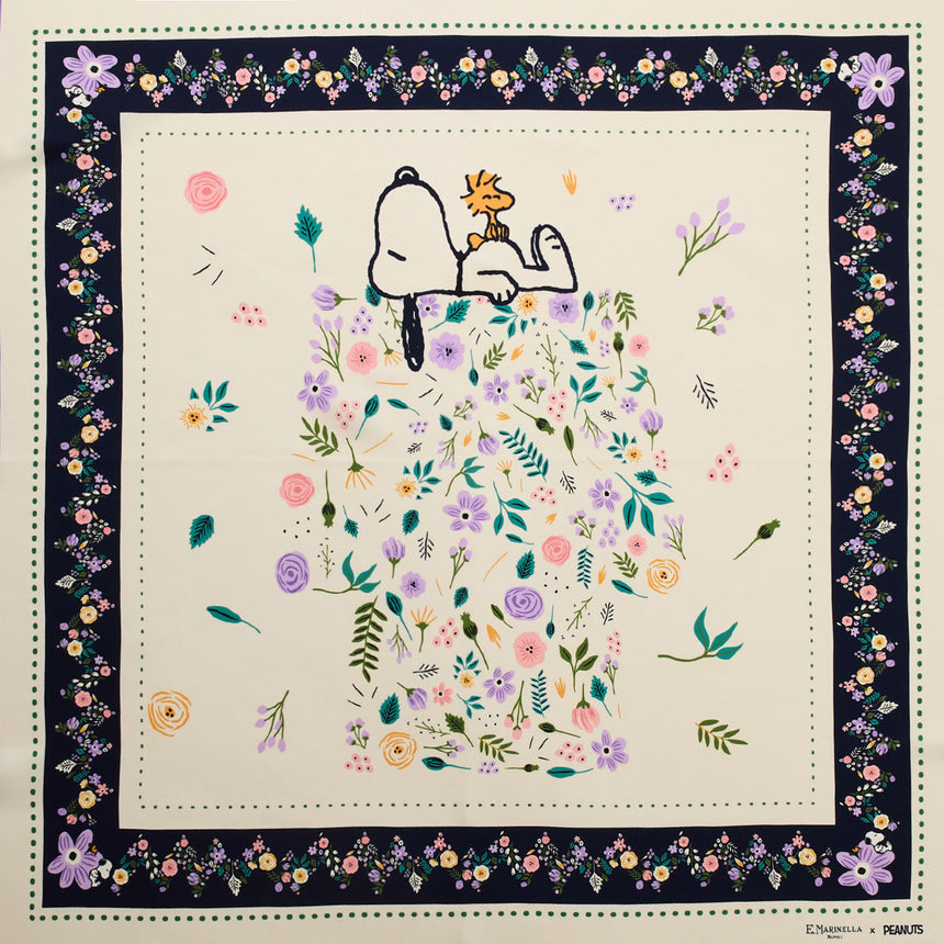 YELLOW PRINTED SILK SCARF 90