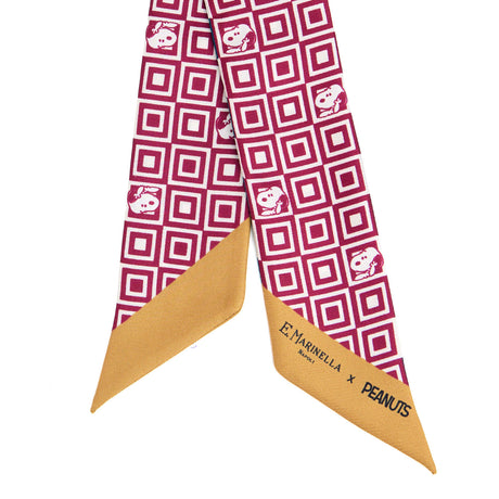 MINI BANDEAU IN SETA STAMPATA FUCSIA