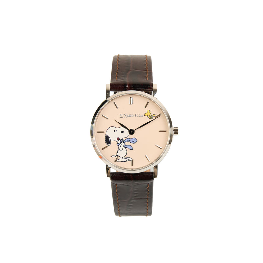 OROLOGIO ULTRAPIATTO MARRONE SCURO