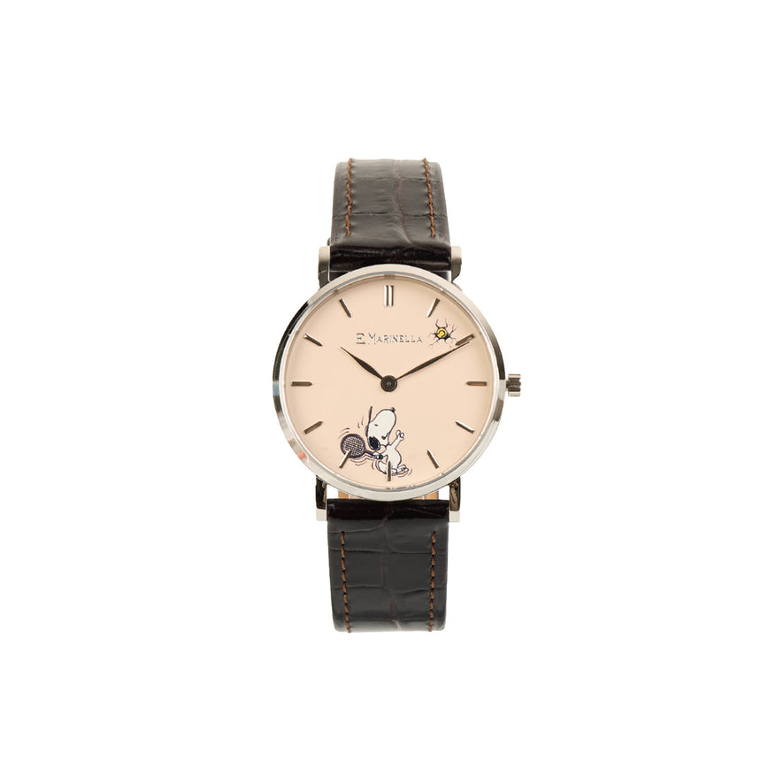 OROLOGIO ULTRAPIATTO MARRONE SCURO