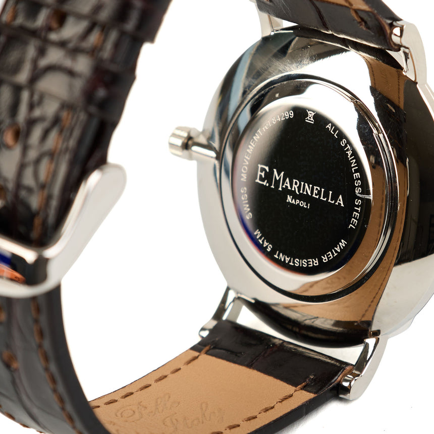 OROLOGIO ULTRAPIATTO MARRONE SCURO