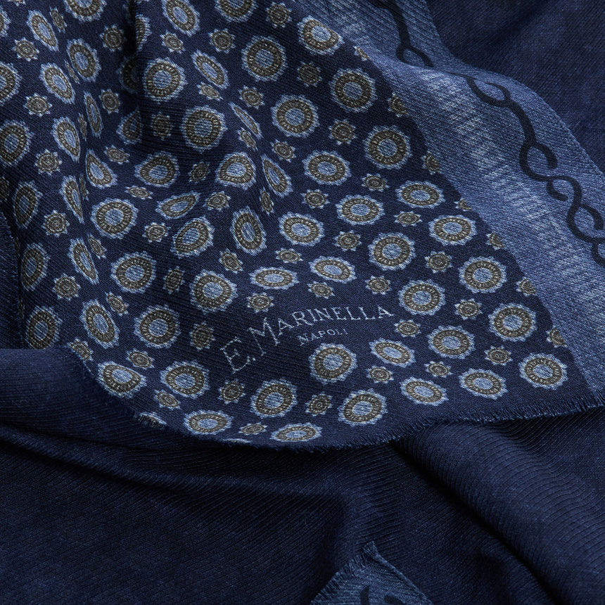 DARK BLUE WOOL STOLE