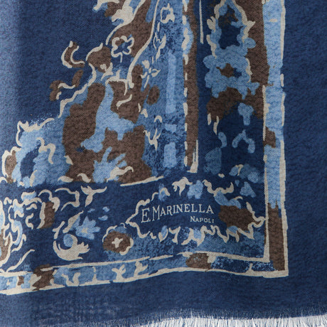 DARK BLUE MADDER CASHMERE STOLE