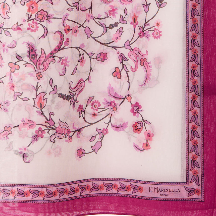 FUCHSIA STOLE IN COTTON VOILE AND SILK