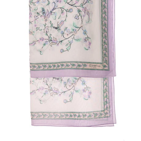 LILAC STOLE IN COTTON VOILE AND SILK