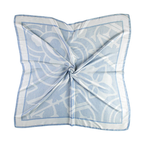 BLUE SILK AND COTTON SCARF 120