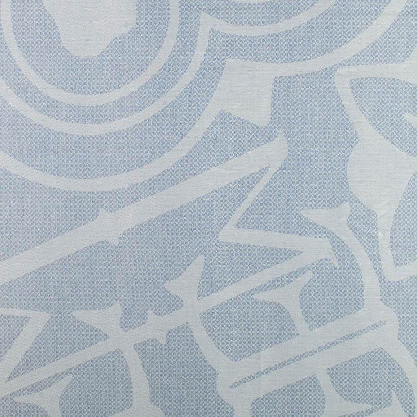 BLUE SILK AND COTTON SCARF 120