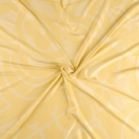 YELLOW SILK AND COTTON SCARF 120