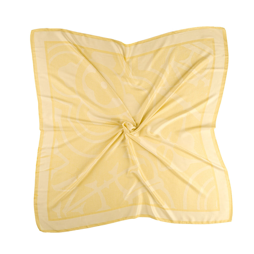 YELLOW SILK AND COTTON SCARF 120