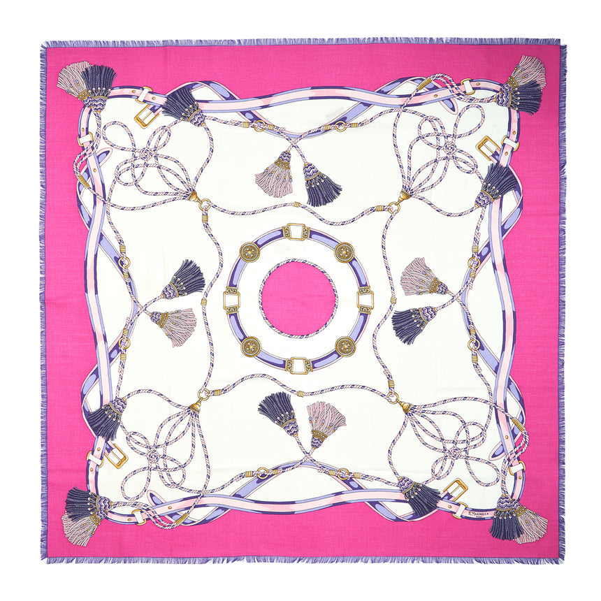 FUCHSIA STOLE 115 IN WOOL, SILK AND CASHMERE