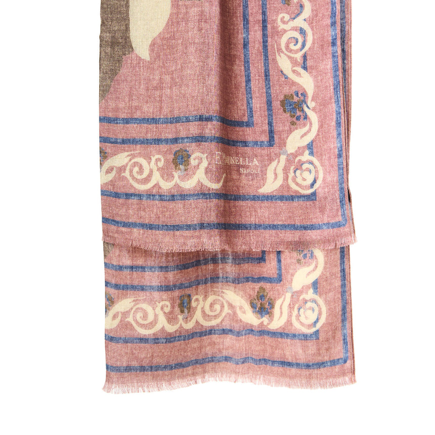 PINK WOOL, SILK AND CASHMERE STOLE