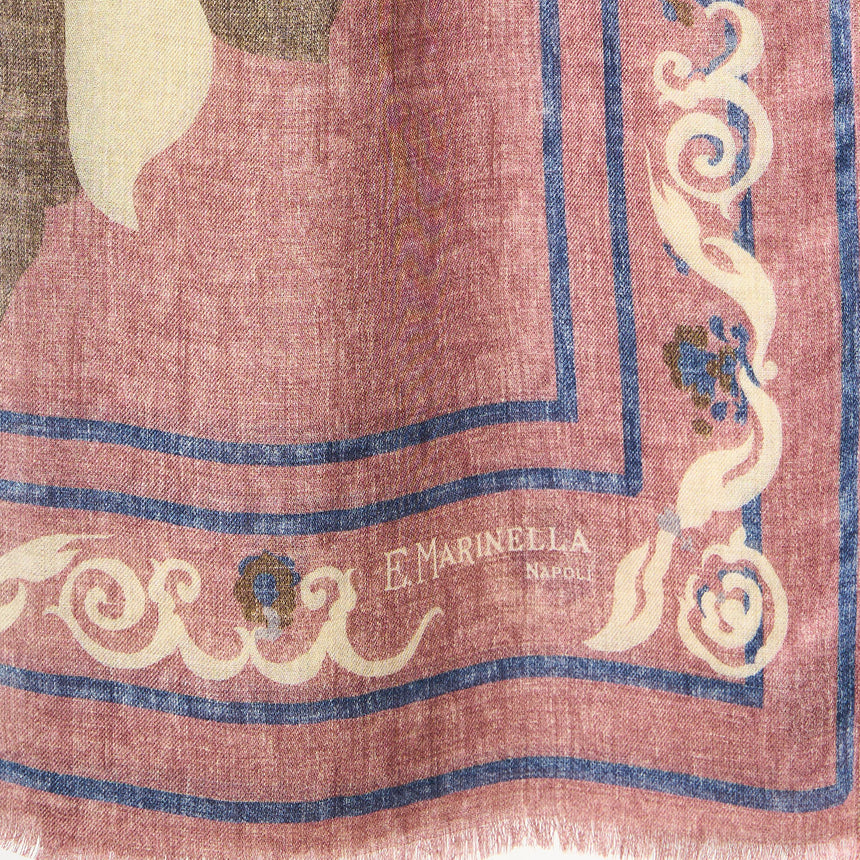 PINK WOOL, SILK AND CASHMERE STOLE