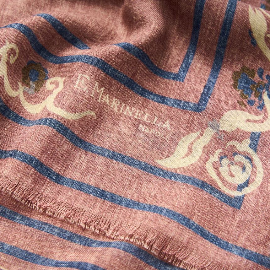 PINK WOOL, SILK AND CASHMERE STOLE