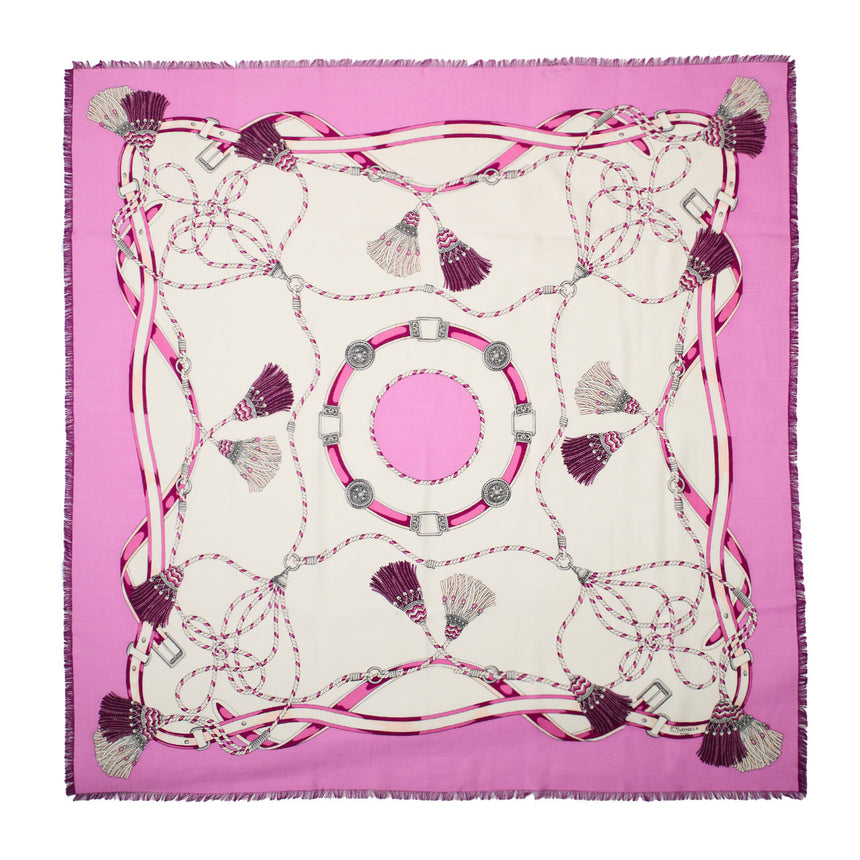 PINK STOLE 115 IN WOOL, SILK AND CASHMERE