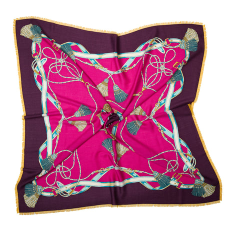 BURGUNDY STOLE 115 IN WOOL, SILK AND CASHMERE