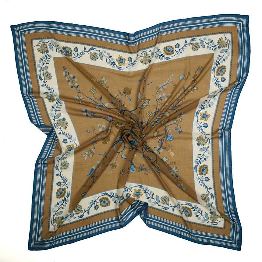 BEIGE STOLE 140 IN WOOL AND CASHMERE