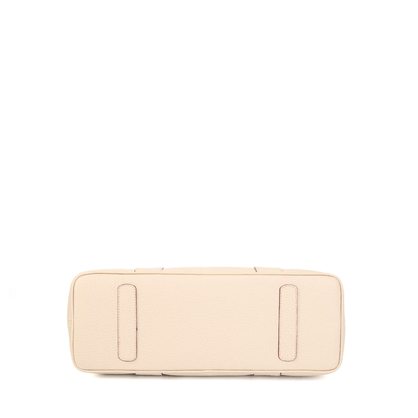 BEIGE TOTE BAG SIDE BUCKLES