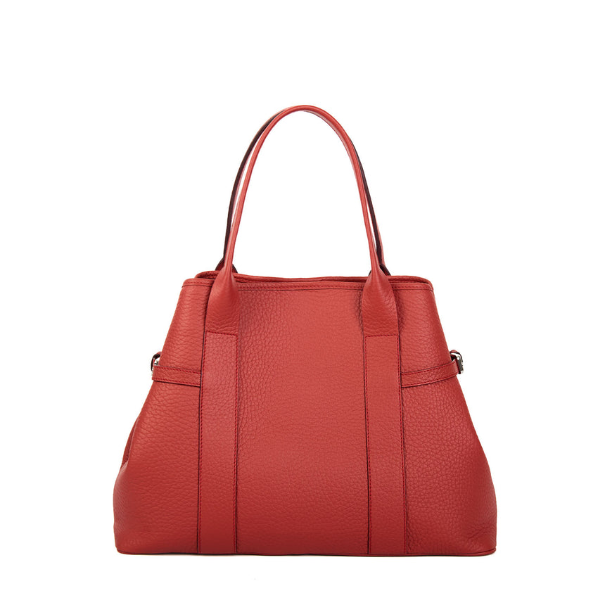 TOTE BAG SIDE BUCKLES ROSSA