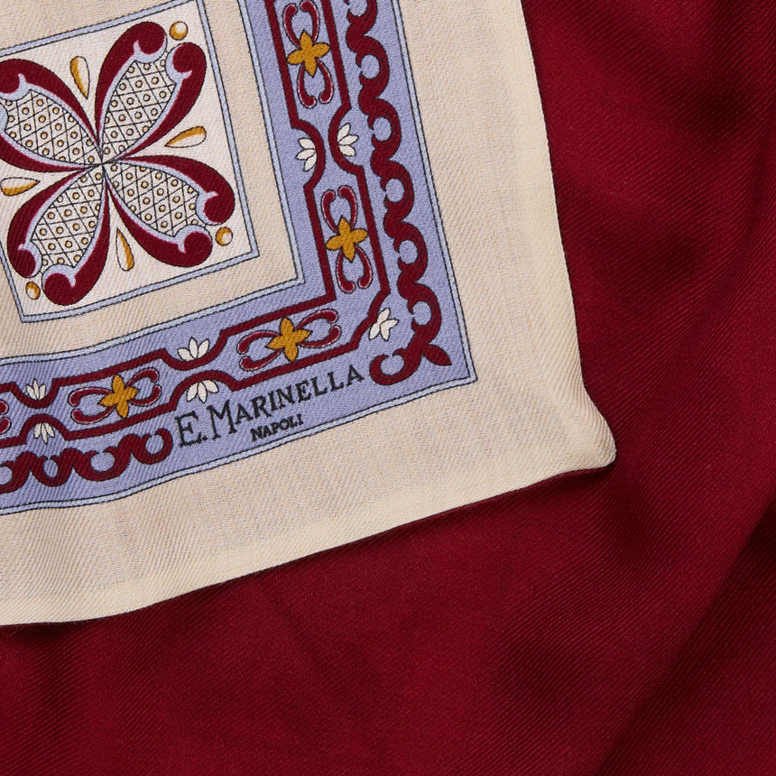 FOULARD TRIANGOLO IN LANA BORDEUAX