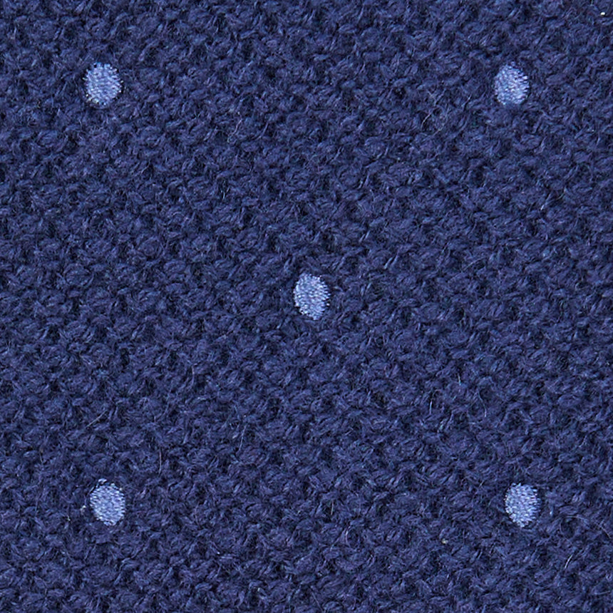 DARK BLUE CASHMERE KNITTED TIE