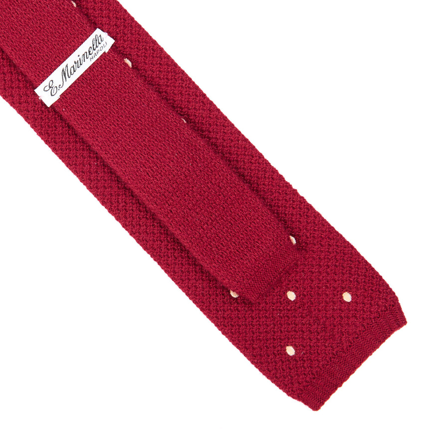 BURGUNDY CASHMERE KNITTED TIE