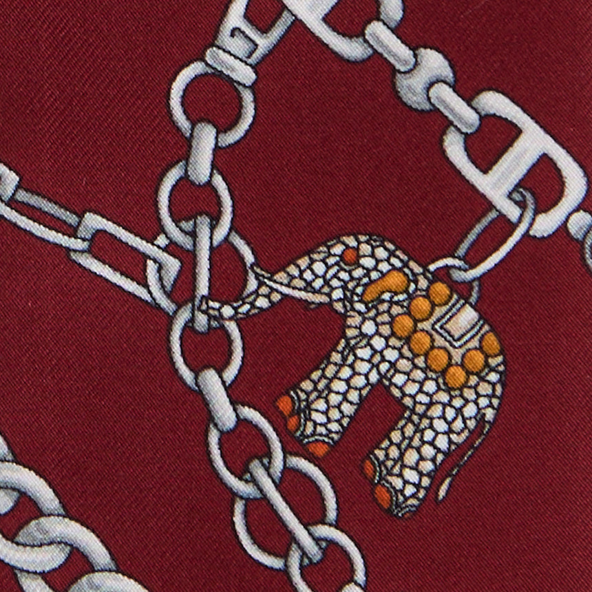 MINI BANDEAU IN SETA STAMPATA BORDEAUX
