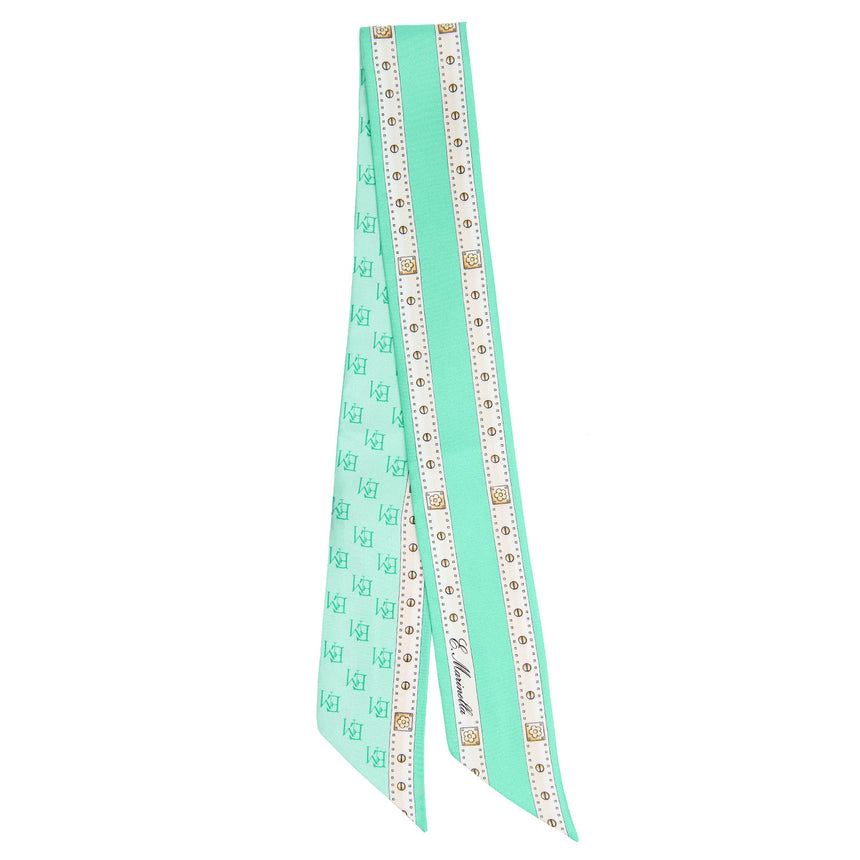 LIGHT GREEN SILK MINI BANDEAU