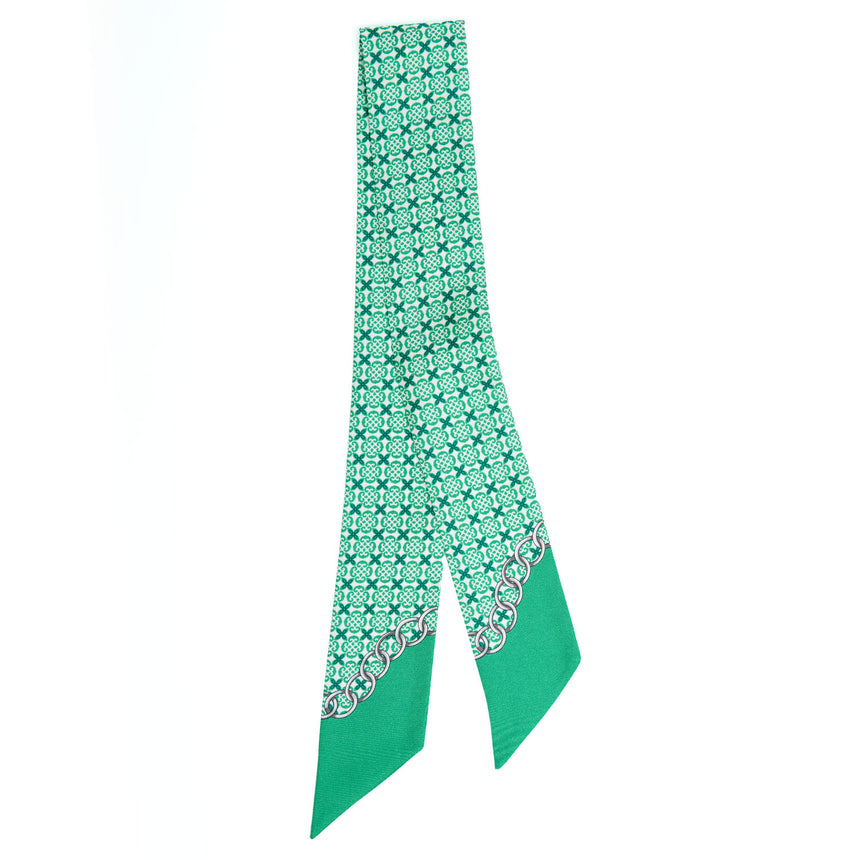 GREEN SILK MINI BANDEAU