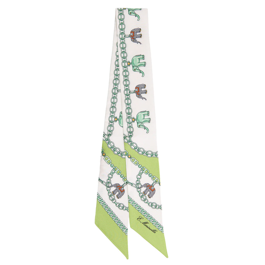 MINI BANDEAU IN SETA VERDE CHIARO